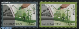 Azerbaijan 2016 Europa, Think Green 2v, Mint NH, History - Nature - Sport - Various - Europa (cept) - Environment - Cy.. - Umweltschutz Und Klima