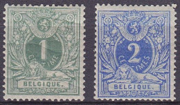 Belgique - N°26 ** + N°27 ** Coin Sup. Droit Abîmé - 1869-1888 León Acostado