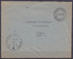 Env. En Franchise S.M. Càd OOSTENDE /23-7-1945 Pour Gendarmerie De OSTENDE - Cachet "BELGIAN FIELD SECURITY SECTION / M. - WW II (Covers & Documents)