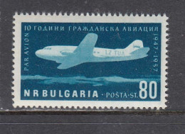 Bulgaria 1957 - 10 Years Of Civil Aviation In Bulgaria, Mi-Nr. 1027, MNH** - Ongebruikt