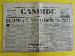 Journal Candide Du 10 Décembre 1941. Collaboration Antisémite Blum Sennep Daudet Tharaud Barthelemy Dominique - Autres & Non Classés