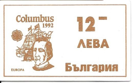 Bulgaria Private Booklet With 4 Pairs Columbus Set 1992 Mnh ** (stamps Alone 16 Euros) - Ongebruikt