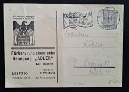 West-Sachsen 1946, Bedarf Postkarte Paar Mi 131Y Leipzig - Briefe U. Dokumente