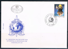 Yugoslavia 1986. Busta Fdc 55' Conferenza Internazionale Interpol A Belgrado. - FDC