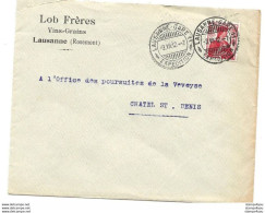 278 - 47 - Enveloppe Avec Superbes Cachets à Date Lausanne-Gare 1912 - Autres & Non Classés