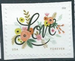 VERINIGTE STAATEN ETAS UNIS USA 2018 LOVE FLOURISHES F USED ON PAPER SN 5255 MI 5459 YT 5077 - Usados