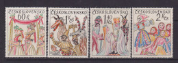 CZECHOSLOVAKIA  - 1975 Folk Customs Set Never Hinged Mint - Unused Stamps
