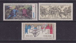 CZECHOSLOVAKIA  - 1975 Anniversaries Set Never Hinged Mint - Unused Stamps