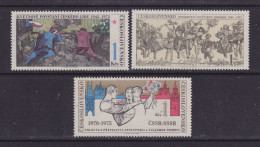 CZECHOSLOVAKIA  - 1975 Anniversaries Set Never Hinged Mint - Neufs