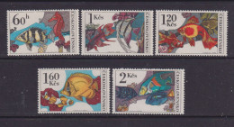 CZECHOSLOVAKIA  - 1975 Fish Set Never Hinged Mint - Unused Stamps