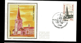 1975 1772 FDC Zijde-soie: "Toeristische Uitgifte- Emission Touristique Dottignies" - 1971-1980