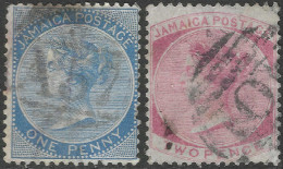 Jamaica. 1870-83 Queen Victoria. 1d, 2d Used Crown CC W/M. SG 8, 9. M5042 - Jamaïque (...-1961)