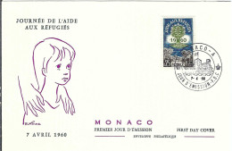 MONACO Ca. 1950: FDC De Monaco - Briefe U. Dokumente