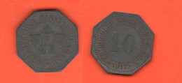 Notgeld German Germany 10 Pfenning 1917 Kriegsgeld / Gettoni / Tokens / Bitterfelder Bankverein Saxony - Notgeld