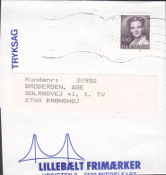 Denmark LILLEBÆLT Frimærker MIDDELFART (Stamp Dealer) TRYKSAG Korsbånd Wrapper Bande Journal To BRØNSHØJ (Cz. Slania) - Lettres & Documents