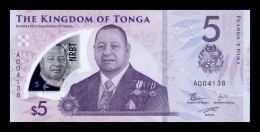 Tonga 5 Pa`anga 2023 (2024) Pick 51 New Polymer Sc Unc - Tonga