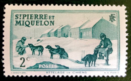 1938 SAINT PIERRE ET MIQUELON - ATTELAGE DE CHIENS - NEUF** - Unused Stamps