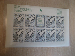 ITALY Idiom ROMA 1960 Olympic Games Esperanto Bloc 10 Imperforated Poster Stamp Vignette ITALY Spain Label Olympics - Ete 1960: Rome