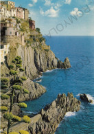 CARTOLINA  C12 MANAROLA,LA SPEZIA,LIGURIA-LE CINQUE TERRE-LO SCALO-MARE,ESTATE,VACANZA,BELLA ITALIA,VIAGGIATA 1986 - La Spezia