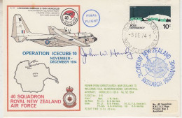 Ross Dependency 1974 Operation Icecube 10 Signature  Ca Scott Base 5 DEC 1974 (RT188) - Covers & Documents