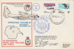 Ross Dependency 1974 Operation Icecube 10 Signature  Ca Scott Base 30 NOV 1974 (RT191) - Storia Postale