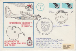 Ross Dependency 1975 Operation Icecube 11 Signature  Ca Scott Base 26 NOV 1975 (RT193) - Covers & Documents