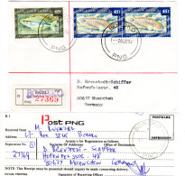 Papua Neu Guinea 1994, 60+2x45 T Fische Auf Einschreiben Brief V. Baroko - Oceania (Other)