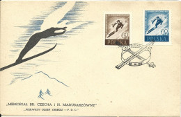 Polen 1957, Skisport, FDC M. 2 Werten Komplett. - Winter (Varia)