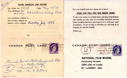 Kanada 1968, Hin U. Her Gebr. 4+4 C. Doppelkarte Ganzsache V. Montreal - Postal History