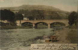 Diekirch  (Luxembourg)  Pont Sur La Sure (animee - Color) 1903 Light Corner Folds - Diekirch