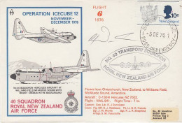 Ross Dependency 1976 Operation Icecube 12 Signature  Ca Scott Base 5 DEC 1976  (RT197) - Brieven En Documenten