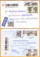 2009 Polska Poland - Moldova 2 Registered Letter Architecture, - Covers & Documents