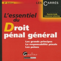 L'essentiel Du Droit Pénal Général (2009) De Patrick Kolb - Derecho