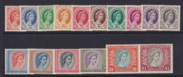 Rhodesia & Nyasaland, Scott 141-155 (SG 1-15), MLH - Rhodésie & Nyasaland (1954-1963)