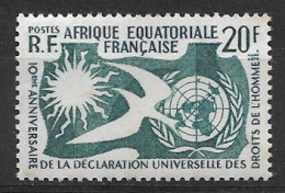 A. E. F. FRENCH EQUATORIAL AFRIQUE 1958 Human Rights Year MNH - Ongebruikt