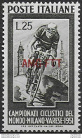 1951 Trieste A Campionati Di Ciclismo MNH Sassone N. 127 - Autres & Non Classés