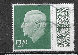 GB 2023 KC Lll DEFINITIVE £2.20 SECURITY BARCODE - Oblitérés