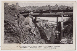 80 - B17900CPA - LIHONS - Tranchee - Fantassin Avec Le Nouveau Casque - Bon état - SOMME - Hornoy Le Bourg