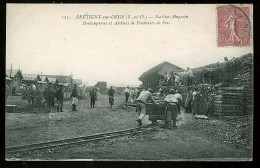 91 - T2380CPA - BRETIGNY SUR ORGE - Station MAGASIN Boulangeries Et Ateliers De Fendeuses De Bois - Très Bon état - ESSO - Bretigny Sur Orge