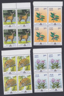 Inde India 2000 MNH Indepex Asiana, Stamp Exhibition, Deer, Loris, Guava, Lily, Flowers, Wildlife, Bridge, Boat, Block - Unused Stamps