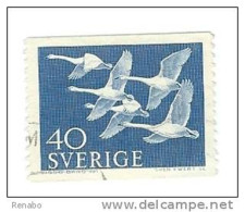 Svezia, SUEDE, Schweden 1956 ; Oche In Volo , Flying Geese ; Dentellato Su Due Lati ; Used. - Geese