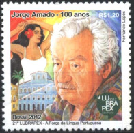 Mint Stamp Jorge Amado Writer 2012 From Brazil Brasil - Neufs