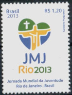 Mint Stamp World Youth Day Rio 2013 From Brazil Brasil - Ungebraucht