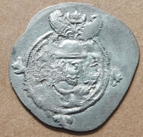 SASANIAN KINGS. Khosrau II. 591-628 AD. AR Silver Drachm Year 12 Mint AY - Orientales