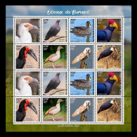 Burundi 2023 Mih. 4030/37 Fauna. Birds Of Burundi (M/S Of 16) MNH ** - Unused Stamps