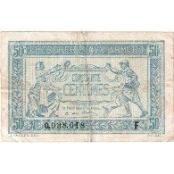 France, 50 Centimes, 1917, Q.938.618, TB, Fayette:VF01.06 - 1917-1919 Army Treasury