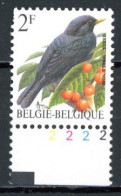BE  2458  XX   ----  Oiseaux Buzin : Merle Nolir  --  N° De Planche 2 - 1991-2000