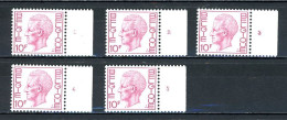 BE  1584 P4  XX   ----  Roi Baudouin Elström --  N° De Planche 1 à 5  --  Poly - 1971-1980