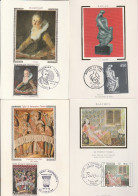 " TABLEAUX " Sur Lot De 4 Cartes Maximum Sur Soie. Voir Le Scan. CM à Saisir !!! - Andere & Zonder Classificatie