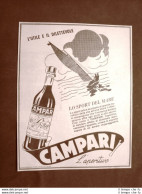 Pubblicità D'epoca Del 1940 Aperitivo Campari Lo Sport Del Mare - Other & Unclassified